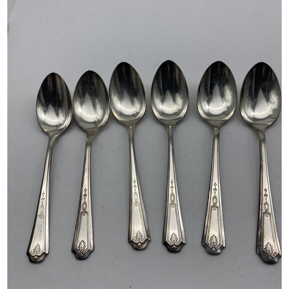 Oneida Community‎ Duro Plate Beverly Silverplate Teaspoon Set of 12 VTG 1922 - Picture 9 of 11